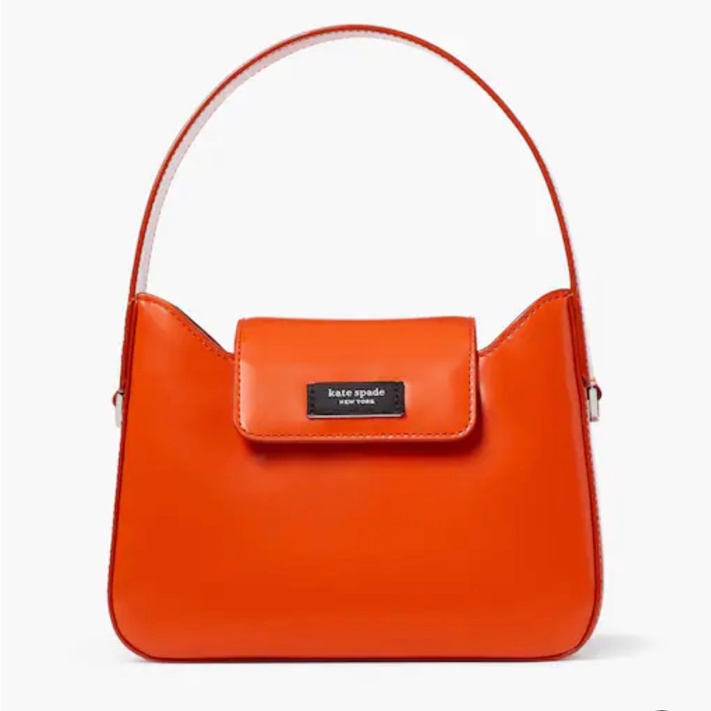 Kate Spade Sam Icon Leather Mini Hobo Bag - Orange